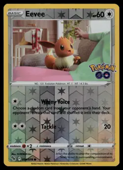 Eevee 054/078 Common Pokemon GO Pokemon Reverse Holo Lightly Played - Image 1