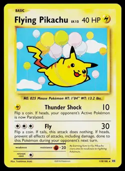 Flying Pikachu 110/108 Secret Rare Evolutions Pokemon Lightly Played - Image 1