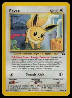 Eevee 38/75 Uncommon Neo Discovery Pokemon Unlimited Lightly Played - Image 1
