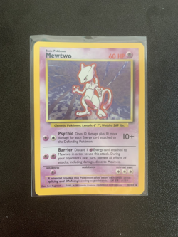 Mewtwo Holo 10/102 Base Set Pokemon Card LP Vintage WOTC - Image 1