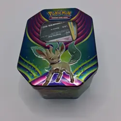 Pokemon Leafeon Tin with 300+ Common/Uncommon Cards Bulk Lot Collection - Image 1
