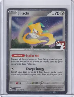 126/182 Jirachi Prize Pack Series 5 Stamped Pokemon TCG Paradox Rift Cosmos Holo - Image 1