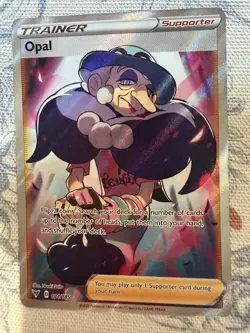 Pokemon TCG Opal (Full Art) 184/185 Swsh04: Vivid Voltage Full Art Trainer - Image 1