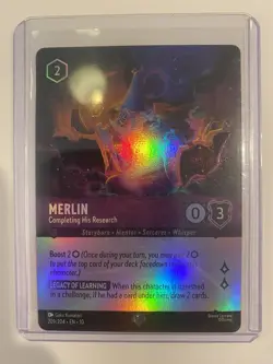 Disney Lorcana TCG Merlin Completing His Research 209/204 Foil EN - Image 1