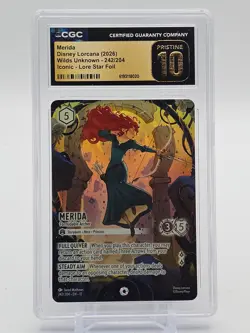 MERIDA 2026 DISNEY LORCANA WILDS UNKNOWN ICONIC LORE STAR CGC 10 PRISTINE Q7285 - Image 1