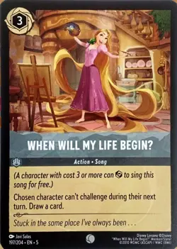 197/204 WHEN WILL MY LIFE BEGINU SHIMMERING SKIES COMMON DISNEY LORCANA CARD - Image 1