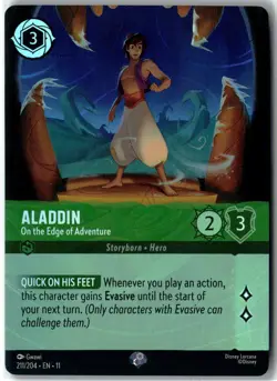 Disney Lorcana TCG Aladdin - On the Edge of Adventure 211/204 Epic Foil Wintersp - Image 1