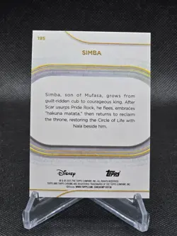 2025 Topps Chrome Disney Sapphire Simba (Live Action) #195 The Lion King - Image 2