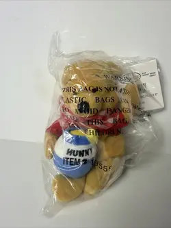 Disney Store Picnic Winnie The Pooh Mini Bean Bag Plush 8" Doll Stuffed NWT - Image 1