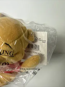 Disney Store Picnic Winnie The Pooh Mini Bean Bag Plush 8" Doll Stuffed NWT - Image 3
