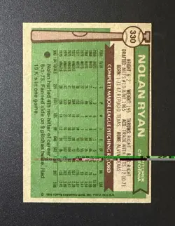 1976 Topps # 330 Nolan Ryan California Angels NM - Image 2