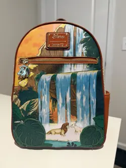 Lion King Simba and Nala Waterfall Feel The Love Loungefly Mini Backpack NWT - Image 1