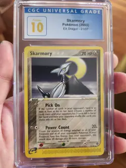(POP 6) CGC 10 PRISTINE Skarmory 21/97 EX Dragon VINTAGE pokemon Card 2003 - Image 1