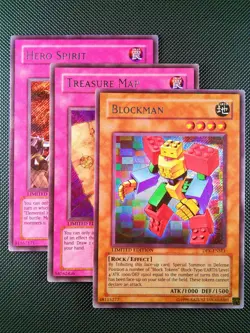 Blockman, Treasure Map, Hero Spirit DPK Limited Edition Secret Rare Set YuGiOh - Image 1