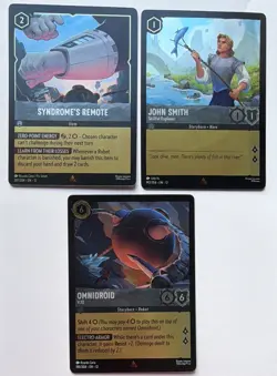 Lot of 3 Lorcana Wilds Unknown Steel Rare Cold Foils 190 192 201 out of 204 NM - Image 1
