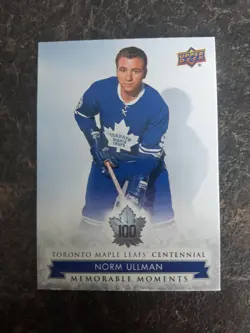 2017 Upper Deck Toronto Maple Leafs Centennial Memorable Moments Norm Ullman - Image 1