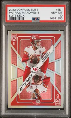 2023 Panini Donruss Elite Patrick Mahomes II Elite Deck Silver SSP PSA 10 - Image 1
