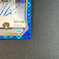 2026 Bowman Chrome 1st Daniel Dickinson #CPA-DD Blue X-Fractor Auto #’ed 57/150 - Image 5