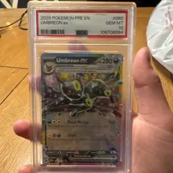 Pokemon Umbreon ex 060/131 SV Prismatic Evolutions Holo Double Rare PSA 10 - Image 1