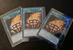 3x Bonfire RA03-EN073 Ultra Rare 1st Edition Yugioh Card Playset NM-/LP+ - Image 1