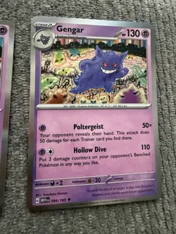 Pokemon TCG Gengar Rare Holo SV Scarlet & Violet 151 Card 094/165 NM 2 Cards - Image 4