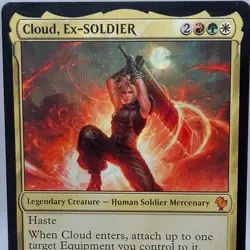 MTG Cloud Ex-SOLDIER 0002 Final Fantasy Mythic Rare MTG Card FFVII - Image 1