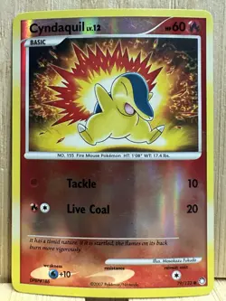 Pokemon TCG Cyndaquil Card 79/123 Mysterious Treasures Reverse Holo MP Pokemon! - Image 1