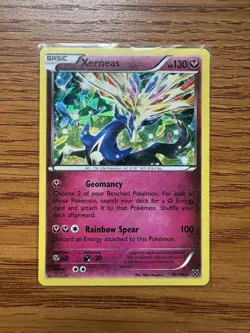 Xerneas 96/146 Rare XY Base Set Cracked Ice Pokemon Card - Image 1