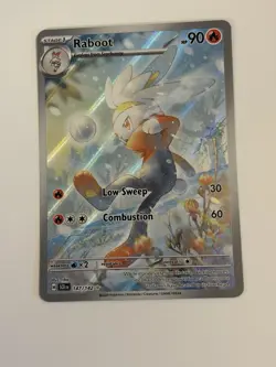 Pokemon TCG Raboot Stellar Crown Holo Card 147/142 Mint Condition - Image 1