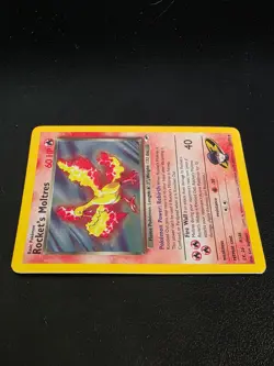 Rocket's Moltres 12/132 Gym Heroes Holo Rare Pokemon Card LP Ungraded Unlimited - Image 2