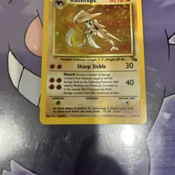 Pokemon Kabutops 9/62 Fossil Holo Rare 60 HP Sharp Sickle Absorb Card English - Image 2