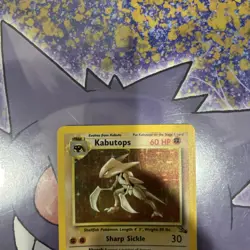 Pokemon Kabutops 9/62 Fossil Holo Rare 60 HP Sharp Sickle Absorb Card English - Image 3
