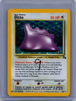 Ditto (3) Fossil 03/62 Holo Rare Unlimited Holo Card - Image 1
