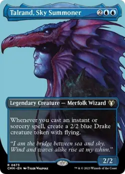 Talrand, Sky Summoner (Borderless) -Foil Light Play MTG Commander Masters - Image 1