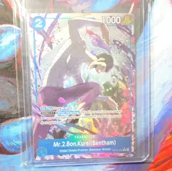 Bandai One Piece Card Game Mr.2.Bon.Kurei (Bentham) OP06-055 OP-06 R Foil - Image 1