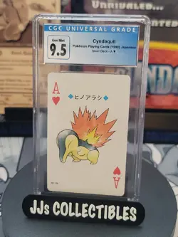 1999 Pokemon Japanese Cyndaquil Playing Card Silver Deck CGC 9.5 PSA BGS - Image 1