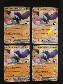 Great Tusk ex 123/198 Prize Pack Series Cards Set of 4 Playset - Image 1