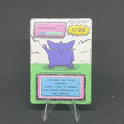 Pokemon Fanart Card Pokederp Game Over Shadowbud (Gengar) - Image 1