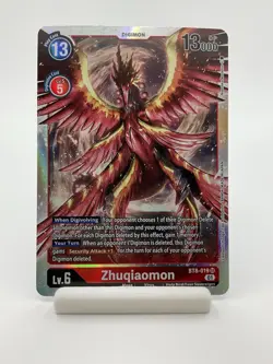 Digimon Card Game, Zhuqiaomon BT8-019 Foil Super Rare - Image 1