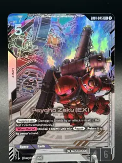 Gundam Card Game Psycho Zaku (EX) (EB01-045) (R+) Alt Art Eternal Nexus EB01 - Image 3