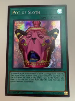 YuGiOh! Pot of Sloth SECRET RARE CORI-EN061 Chaos Origins - 1st Edition NM - Image 3
