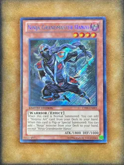 Yugioh Ninja Grandmaster Hanzo CT09-EN003 Secret Rare Limited Edition LP - Image 1