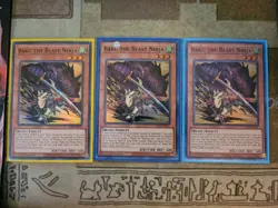 YUGIOH TCG 3X BAKU THE BEAST NINJA DABL-EN017 SUPER 1ST EDITION - Image 1