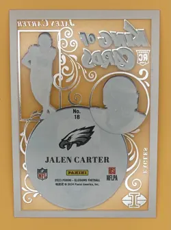 Jalen Carter - 2023 Illusions - King of Cards - Rookie (RC) - No. 18 - Eagles - Image 2