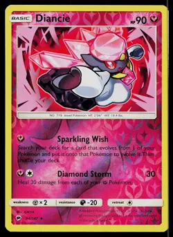 Pokemon Card Burning Shadows Diancie 94/147 Rare Reverse Holo - Image 1