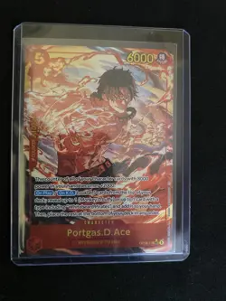 Bandai ONE PIECE Card Game Portgas D. Ace Character Foil Alt Art SEC OP16-118 - Image 1