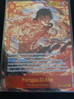 Bandai ONE PIECE Card Game Portgas D. Ace Character Foil Alt Art SEC OP16-118 - Image 3