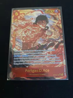 Bandai ONE PIECE Card Game Portgas D. Ace Character Foil Alt Art SEC OP16-118 - Image 4