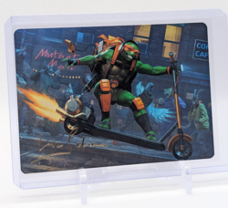 Michelangelo, On the Scene Art Card (Gold-Stamped Signature) Art Series: TMNT - Image 1