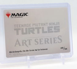 Michelangelo, On the Scene Art Card (Gold-Stamped Signature) Art Series: TMNT - Image 2